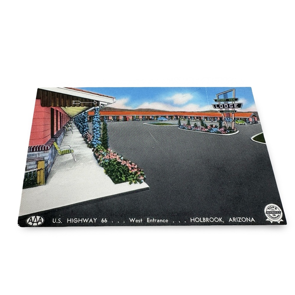 Desert View Lodge Holbrook Arizona US Highway 66 Unused Postcard AAA TOPS